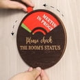 thumbnail image 4 of Dserhfy Rotatable Wooden Office Door Sign Meeting in Progress Office Door Busy Sign Welcome Please Knock Meeting Room Door Plaque Decoration, 4 of 7
