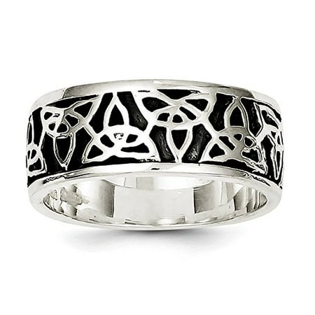 925 Sterling Silver Antiqued Celtic Knot Ring