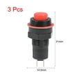 thumbnail image 2 of 3pcs 10mm Latching Type  Push Button Switch Red Round Button SPST NO, 2 of 4