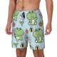 thumbnail image 1 of Balery Cute Floral Frog Bañador para hombre, shorts de playa de secado rápido con entrepierna y forro de compresión-Large, 1 of 6