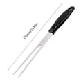 thumbnail image 2 of Hearth & Gear Outdoor Stainless Steel Portable Wooden Handle Barbecue Tool Fork Barbecue Supplies Accessories Food Fork Meat Fork Mini Hot Dogs Hot D Oeuvres Torch Stick Wooden Sticks Yard Sticks, 2 of 3