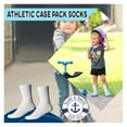 thumbnail image 6 of Yacht & Smith Children & Kids Wholesale Bulk Sports Crew, Athletic Case Pack Socks, by SOCKS'NBULK (12 Pairs White USA, Kids 4-6 (Shoe size 7-10)), 6 of 8