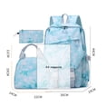 thumbnail image 2 of JCCXIN Teens School Backpack For Girl With Lunch Box Pencil Case 3 PC Sets Primary Middle High School College Backpacks Tie Dye Cute Stars Graphic Lightweight Large Capacity Cool Daily Bags,Red, 2 of 3