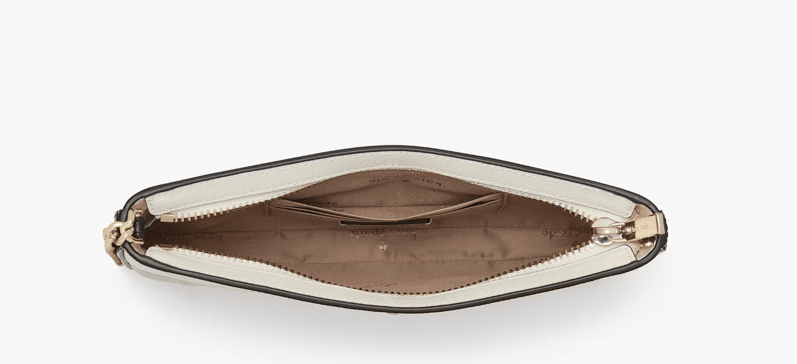Kate Spade New York Madison Lilly Pochette, Toasted Hazelnut Multi Beige Saffiano Leather Handbag, KI374