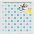 thumbnail image 2 of PinPix 14x14 Custom Cork Bulletin Board Light Blue Polka Dot Poster Board Has a Fabric Style Canvas Finish, Framed in Light Blue Polka Dot, by ArtToFrames (PinPix-344), 2 of 6