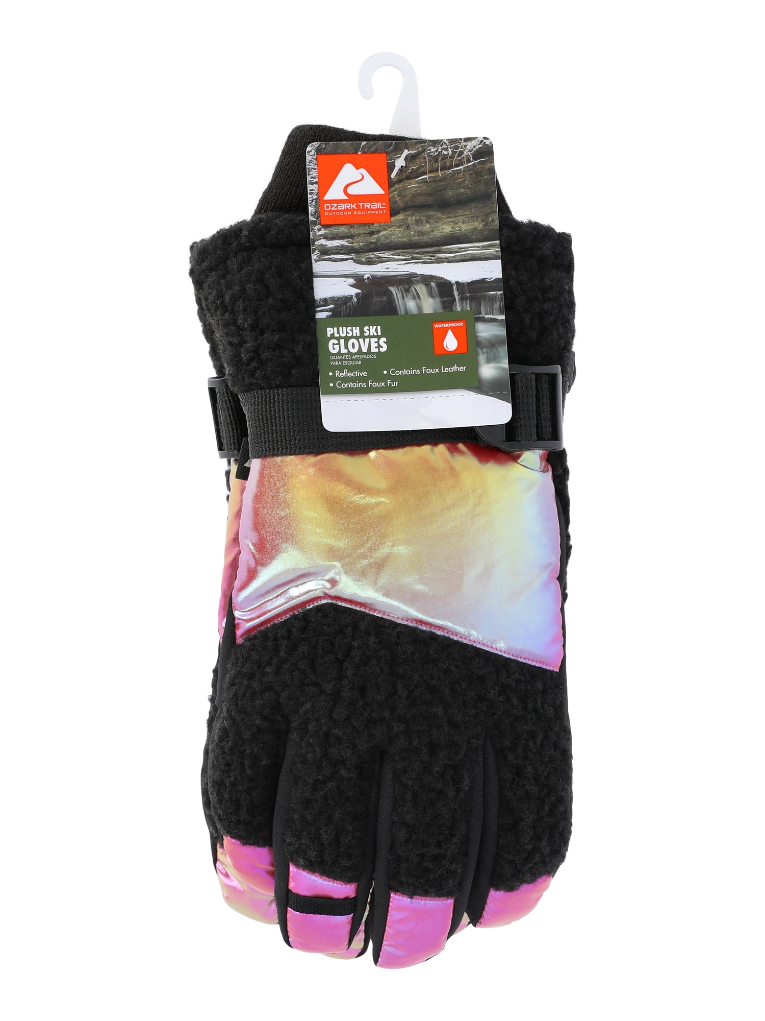 Ozark Trail Girls Plush Ski Gloves, Sizes S-XL