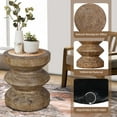 thumbnail image 3 of Round Wood Look Accent Table, Stool, Wood Stump, 3 of 11