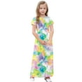 thumbnail image 5 of ATOGUTA Big Girls Dresses Short Sleeve Floral Print Loose Casual Long Maxi Dress with Pockets Multicolor, Size 4-14 Years, 5 of 5