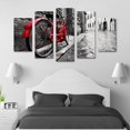 thumbnail image 3 of Juego de Cuadros Decorativos, Bicicleta Roja y Estilo Urbano, 5 Piezas, Ideal para Sala y Estudio, 150x80cm, 3 of 5