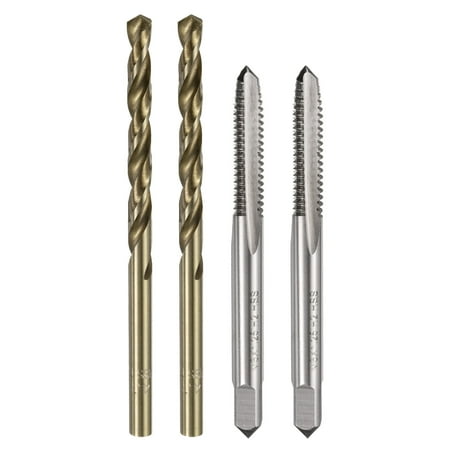 

Uxcell Tap and Drill Bit Set 2 Pieces M6 x 1.25 Straight Flute Tap & 2 Pieces 4.7mm Drill Bit Roasted Yellow