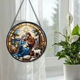 thumbnail image 4 of Nativity Scene Stained Glass Suncatcher, Nativity Scene Glass Suncatchers for Windows For Merry Christmas, 4 of 7