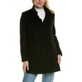 thumbnail image 3 of FLEURETTE womens  Textured Wool-Blend Car Coat, 2, Black, 3 of 4