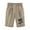 Khaki, variant on YUGYXL Womens Summer Print Bermuda Pants Elastic Waist Short Pants with Pockets Office Half Length Pants Black XXL