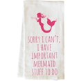 thumbnail image 1 of One Bella Casa 82857TW Important Mermaid Stuff Tea Towel - Pink, 1 of 1