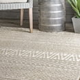 thumbnail image 2 of nuLOOM Kamryn Textured Tribal Indoor/Outdoor Area Rug, 4x6, Beige, 2 of 8