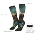 thumbnail image 3 of Daiia Sports Socks Green Forest Dinosaur Printed Novelty Crew Socks for Men Women Knee High Socks Cotton Socks Soft & Breathable Support Unisex Socks, 3 of 9