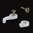 thumbnail image 4 of Unique Bargains 25mm Plastic White for 4mm Glass Mirrors Holder Glass Retainer Clips Kit 20 Pack, 4 of 6