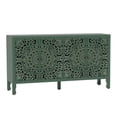 thumbnail image 5 of Floral Carved Buffet & Sideboard Cabinet,Elegant Accent Cabinet with Adjustable Shelves, Solid Wood Legs & Intricate Handles for Dining Room,living room Storage, 5 of 12