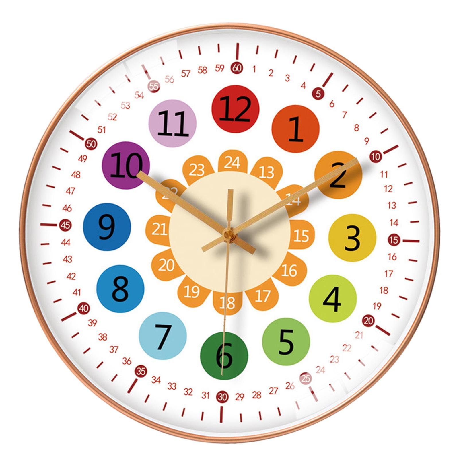 12 Inch Silent Analog Telling Time Teaching Clock ,Einfach Zu ...