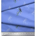thumbnail image 3 of Soimoi Japan Crepe Satin Fabric Dragonfly & Texture Printed Fabric 1 Yard 42 Inch Wide, 3 of 3