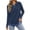 Blue, variant on Womens Tops Fake Layered Look Casual Collared Curved Hem Pullover Plaid Contrast Shirt Vintage Trendy Regular Fit Blouse