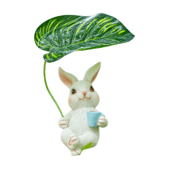 Outdoor Bunny Statue Rabbit Garden Decor Resin Bunny Large Outdoor Yard Pot Decor Figurines Statues B