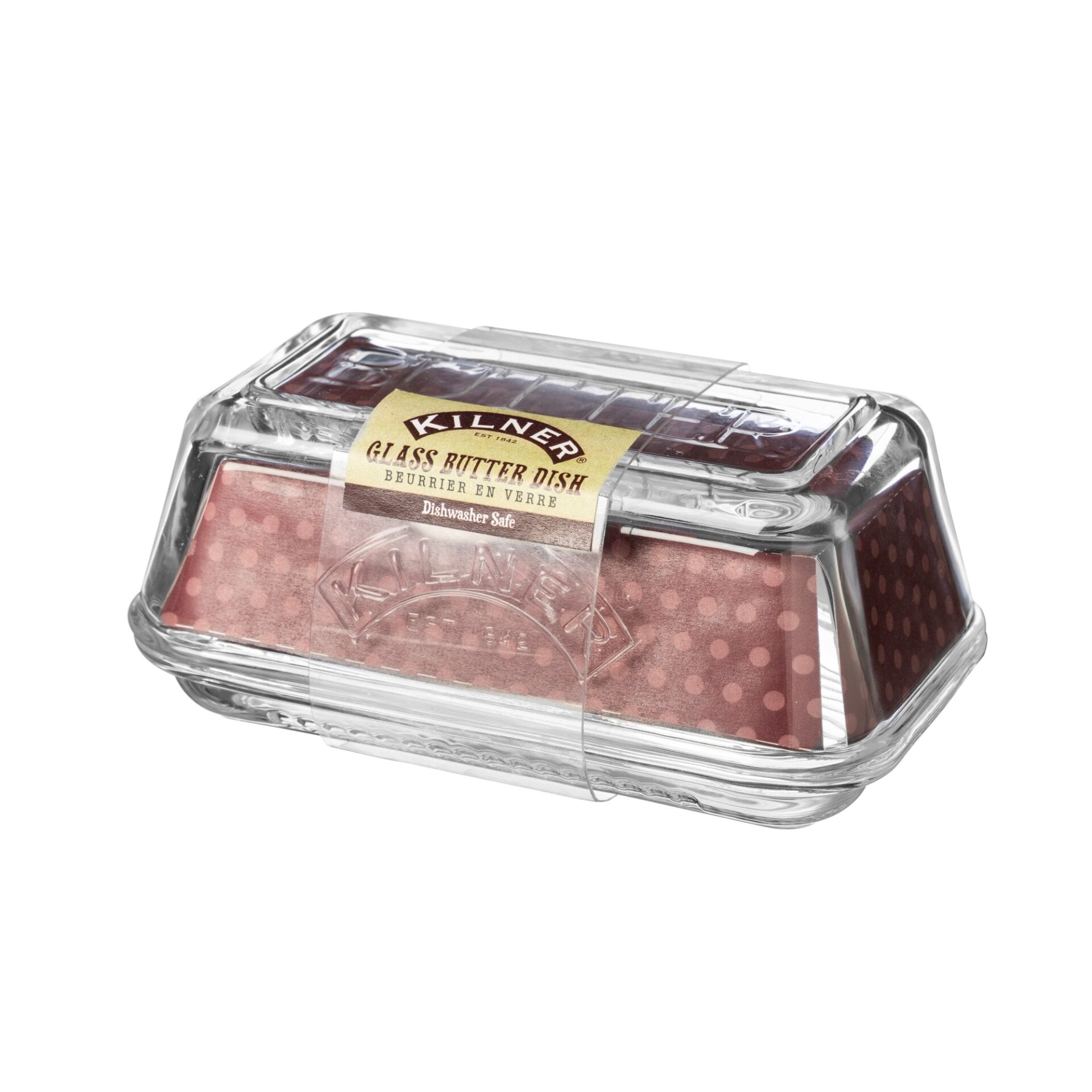 Kilner Glass Storage Serving Cheese or Butter Dish With Lid 0025.350 for sale online 