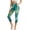 Green-Marbled, variant on HELLHERO Marbled Printed Capri Leggings for Women Tummy Control Yoga Pants Athletic Yoga Leggings for Gym Sports, 3XL