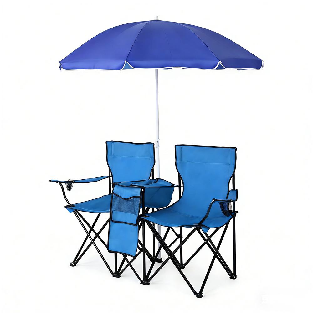Cowin Double Camping Chair with Umbrella and Cooler Bag photo 2