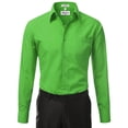 thumbnail image 2 of Berlioni Italy Men's Long Sleeve Solid Premium Dress Shirt, 2 of 4