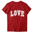 thumbnail image 2 of Gamivast Valentines Day Tops for Women Short Sleeve Cute Heart Graphic Thsirts Trendy Crewneck Party Shirt Loose Fitted Tunic Blouse Holiday Outfit 2026, 2 of 5
