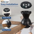 thumbnail image 3 of Ventilador de techo Dolavast de 48" con luz, control remoto y motor DC regulable, 3 of 8