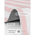 thumbnail image 3 of Pink and White Striped Area Rug for Bedroom 4x6 Ft Gradient Geometric Super Soft fuzzy Throw Rug Non-Slip Fluffy Plush Indoor Floor Carpet for Living Room Nursery Home Decor, 3 of 8