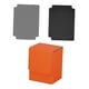 thumbnail image 5 of Estuche grande de cuero sintético para guardar barajas de cartas coleccionables. Naranja, 5 of 9
