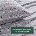 thumbnail image 3 of 4 PCS Cal King Sheet Set Grey Ski Jump, 3 of 10