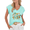 Blue, variant on Cozymy Women's Boho Fall Flower Garden V-Neck Sleeveless T-Shirt Inspirational Casual Tank