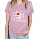 thumbnail image 1 of Puntoco Camiseta informal de manga corta con cuello redondo y estampado a la moda para mujer, 1 of 2