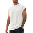 thumbnail image 6 of Blekii Men's Muscle Tank Top Workout Gym Athletic T Shirt Casual Cap Sleeve Summer Top White Xl, 6 of 10