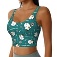 thumbnail image 2 of Xecao Love Dog for Sports Bra with Removable Pads, Crop Tank Top Design, Women's Longline Sports Bra - Non-Wired -, 2 of 9