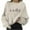 Beige, variant on crewneck sweatshirts Weikingp Womens Casual Long Sleeve Round Neck Sweatshirts Heartbeat Prints Loose Top graphic sweatshirts comfortable sweatshirts casual wear