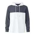 thumbnail image 4 of Maean Men's Hoodie Sweatshirt Button Drawstring Fashion Long Sleeve Lightweight Fall Sweatshirts Clothes, 4 of 7
