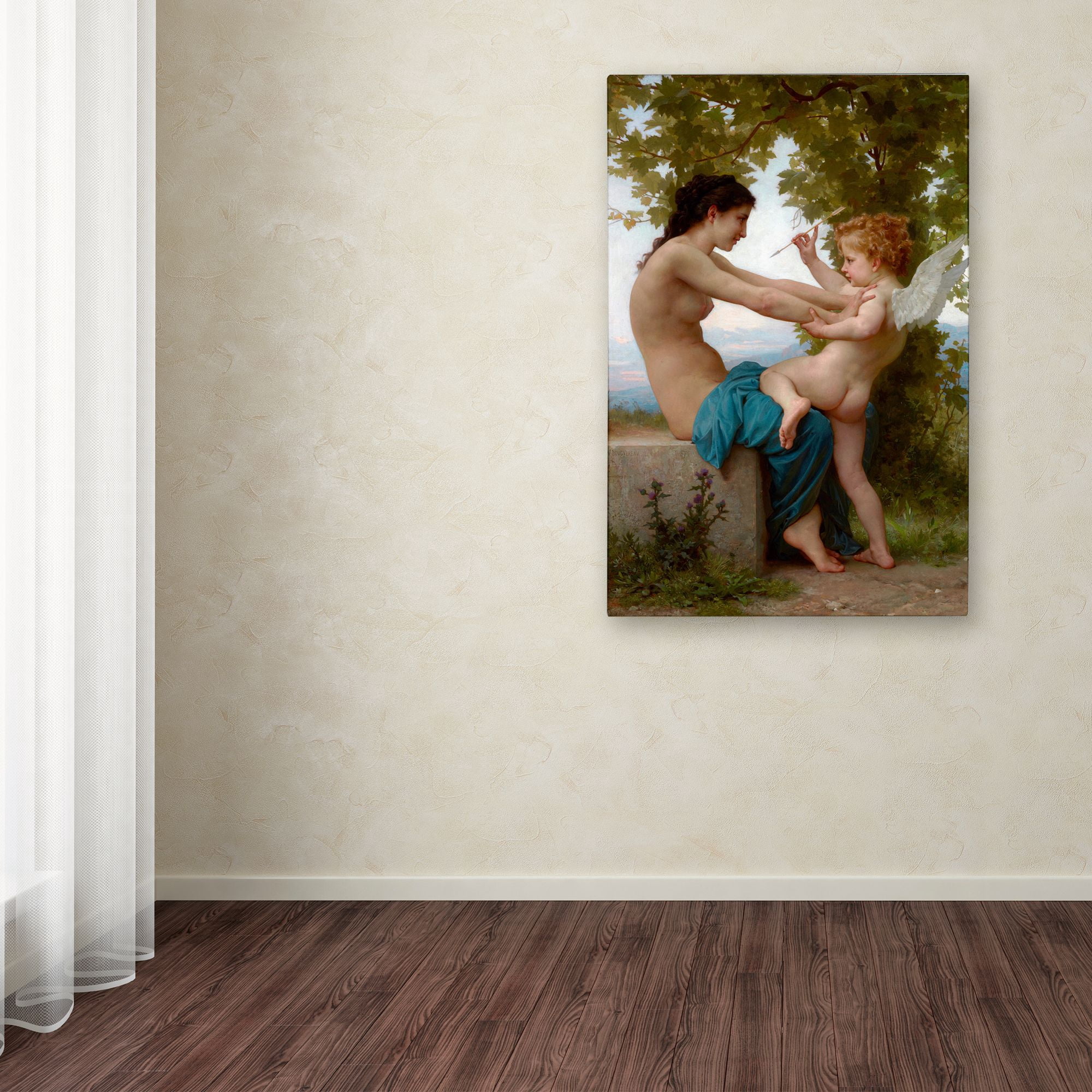 Trademark Fine Art 'A Young Girl Defending Herself Against Eros' Canvas Art by Botticelli