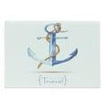 thumbnail image 1 of Anchor Cutting Board, Watercolors Anchor and Rope Time to Travel Classic Sail Emblem Drogue Voyage, Decorative Tempered Glass Cutting and Serving Board, Large Size, Blue White Brown, by Ambesonne, 1 of 1