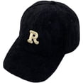 thumbnail image 7 of Fashion Corduroy Baseball Cap Ladies Letter R Snapback Hat Women Shopping Dress Up Adjustable Casual Caps Hip Hop Hats New Corduroy Baseball Cap for Men and Women - Cool Weather Hats, 7 of 7