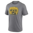 thumbnail image 2 of Men's Heather Gray Milwaukee Brewers Barrel Tri-Blend T-Shirt, 2 of 3