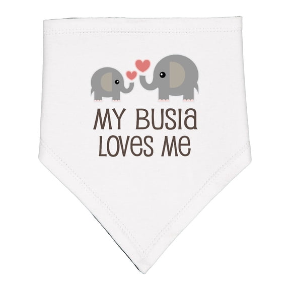 Inktastic My Busia Loves Me Childs Baby Bandana Bib