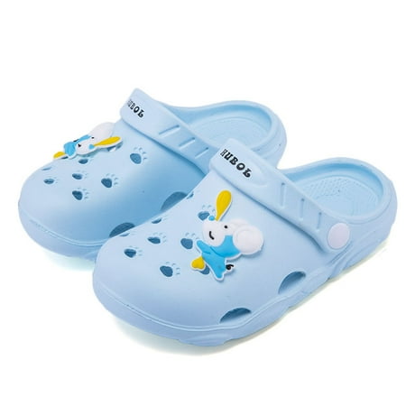 

Boys Girls Clogs With Cartoon Charm Summer Comfy Lightweight Hollow Out Sandals Beach Shoes For Toddler Children Kids