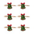 thumbnail image 2 of Miangastore 6pcs Creative Xmas Design Napkin Buckles Christmas Themed Pattern Table Supplies, 2 of 8