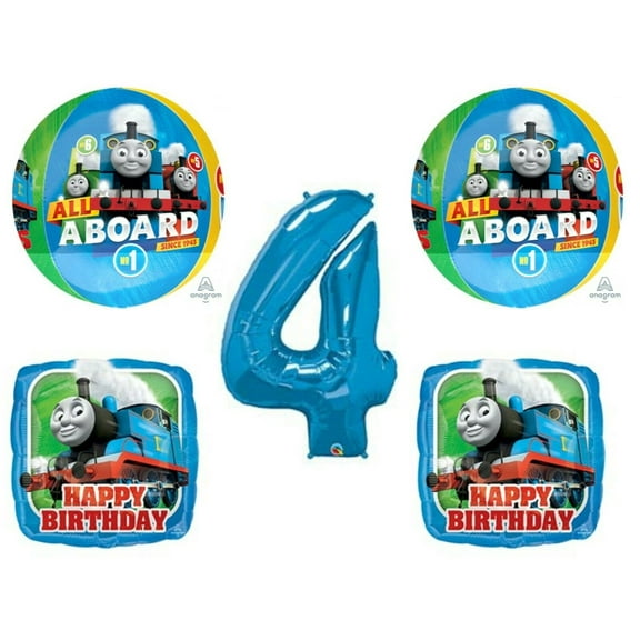 Thomas The Train 4th Fourth Happy Birthday Party Balloons Decorations Supplies Tank