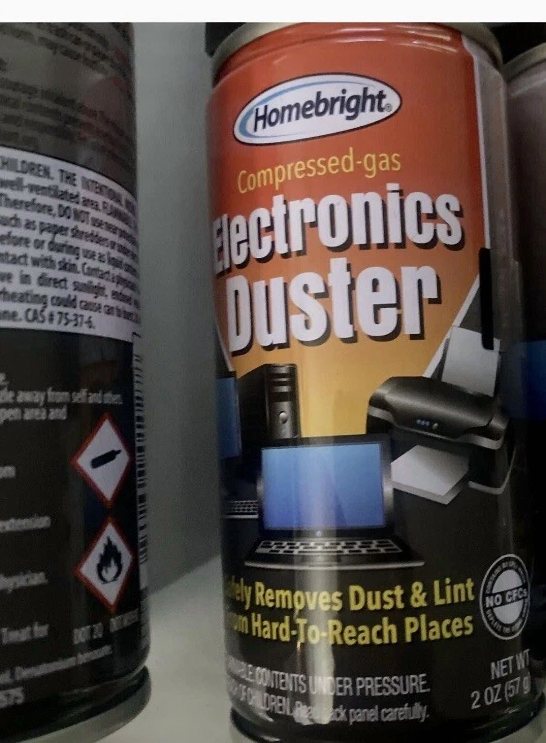 CIRCLE- 2 Air Duster Cans Spray Electronics 2 Oz Computer Keyboard Particle Remover Comp